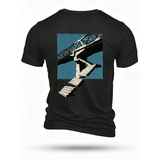 Black T-shirt, back print