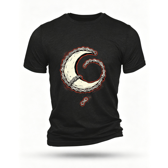 Black T-shirt, front print