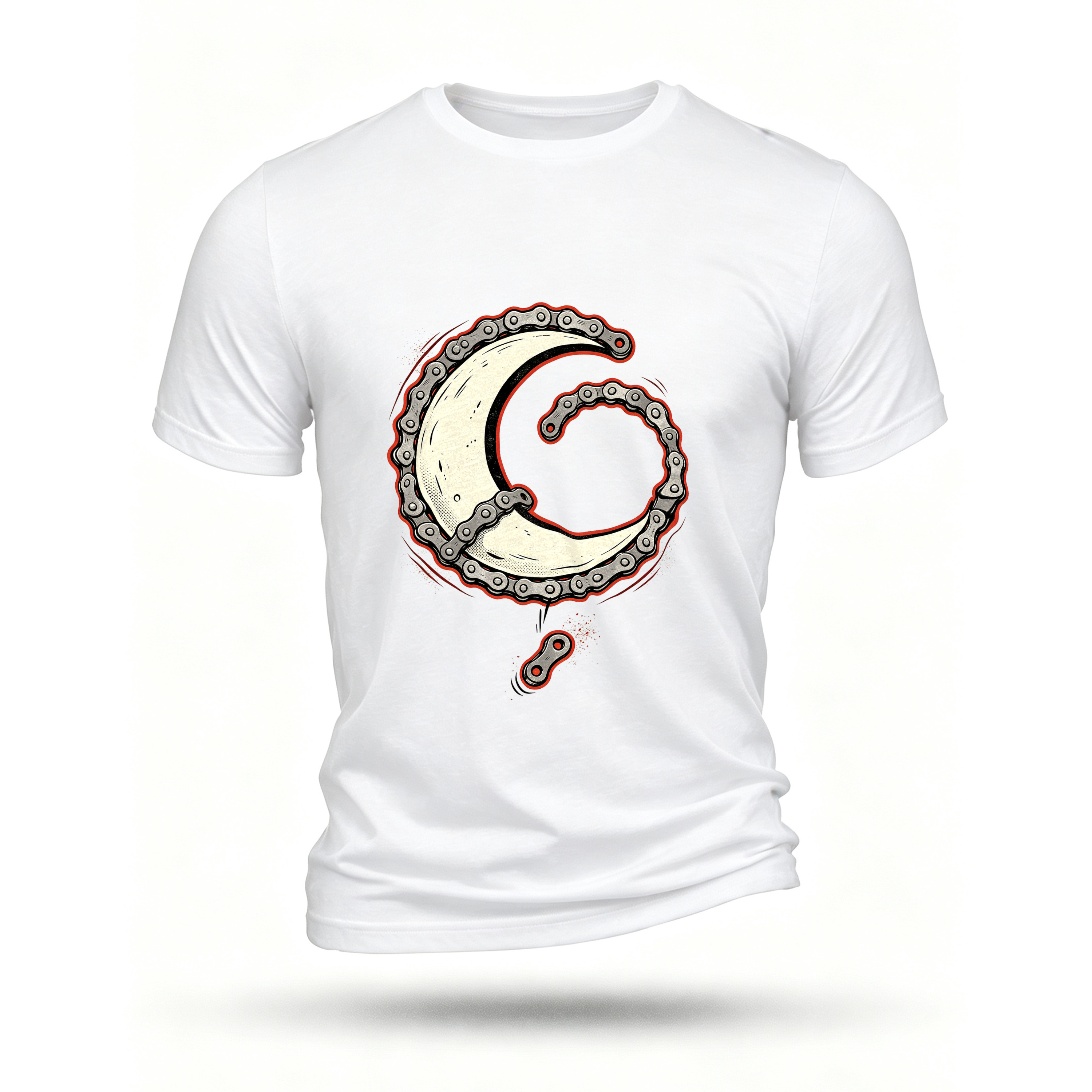 White T-shirt, front print
