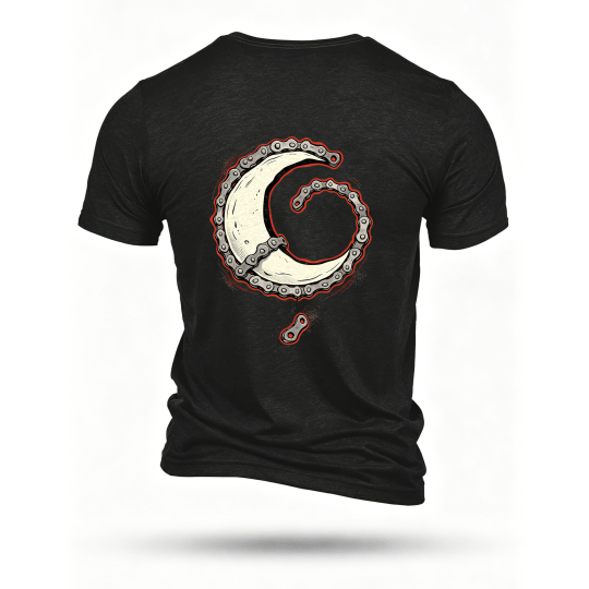 Black T-shirt, back print
