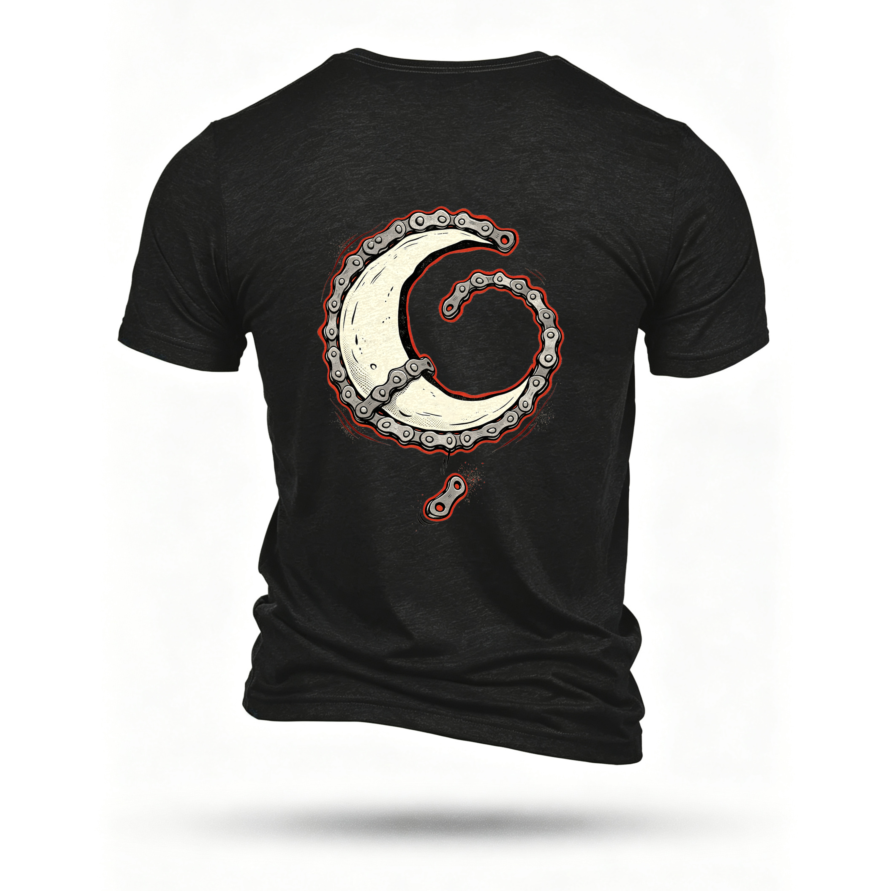 Black T-shirt, back print