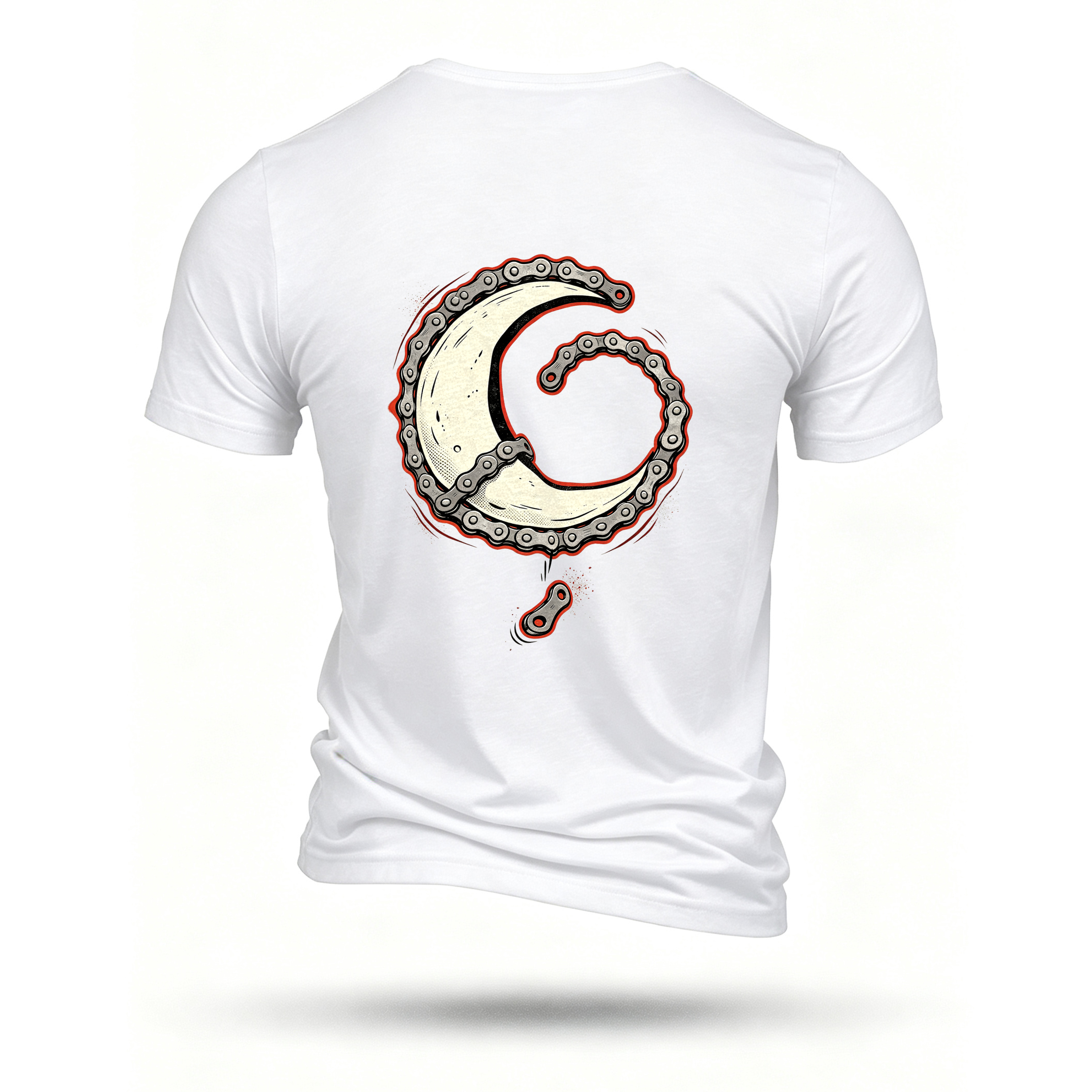 White T-shirt, back print