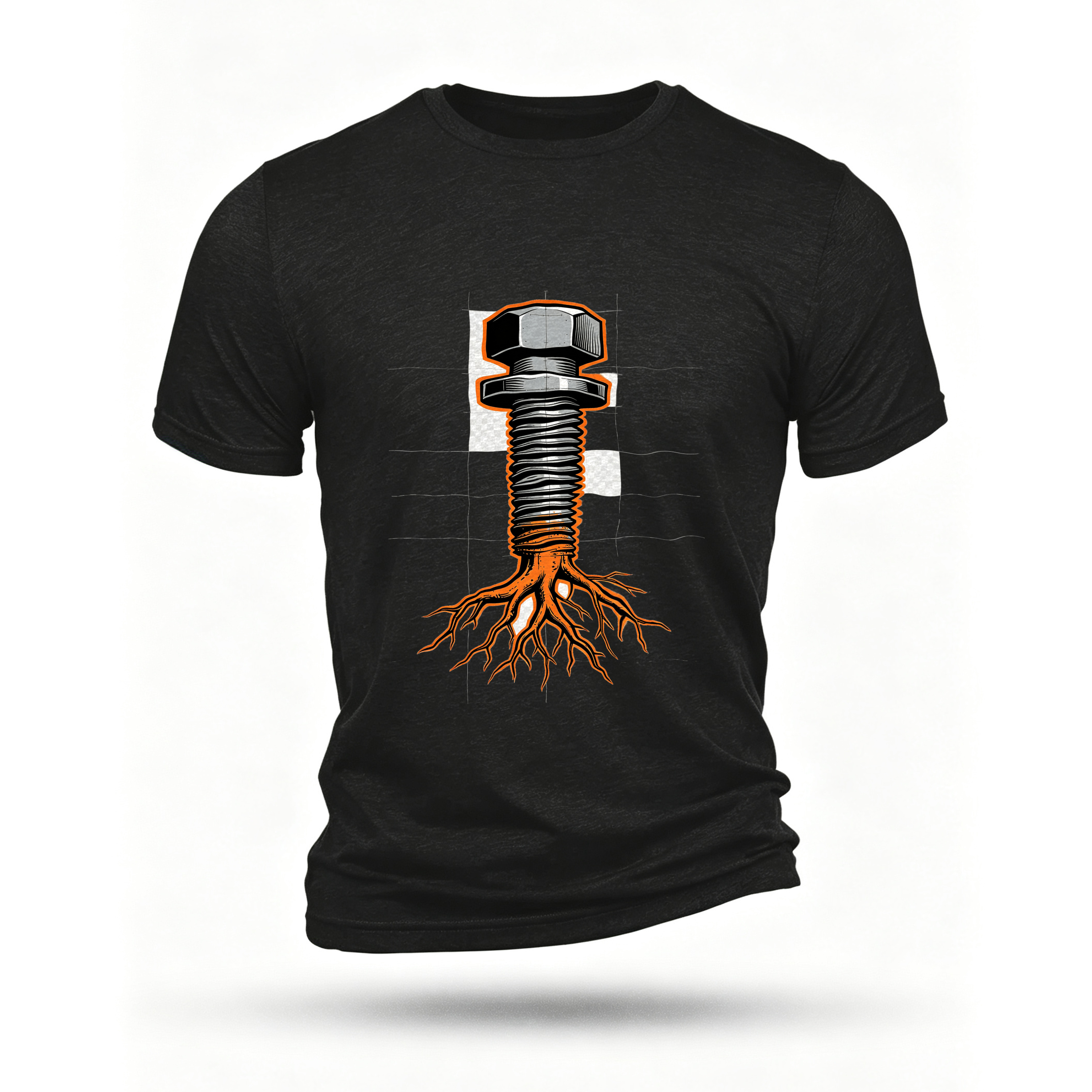 Black T-shirt, front print