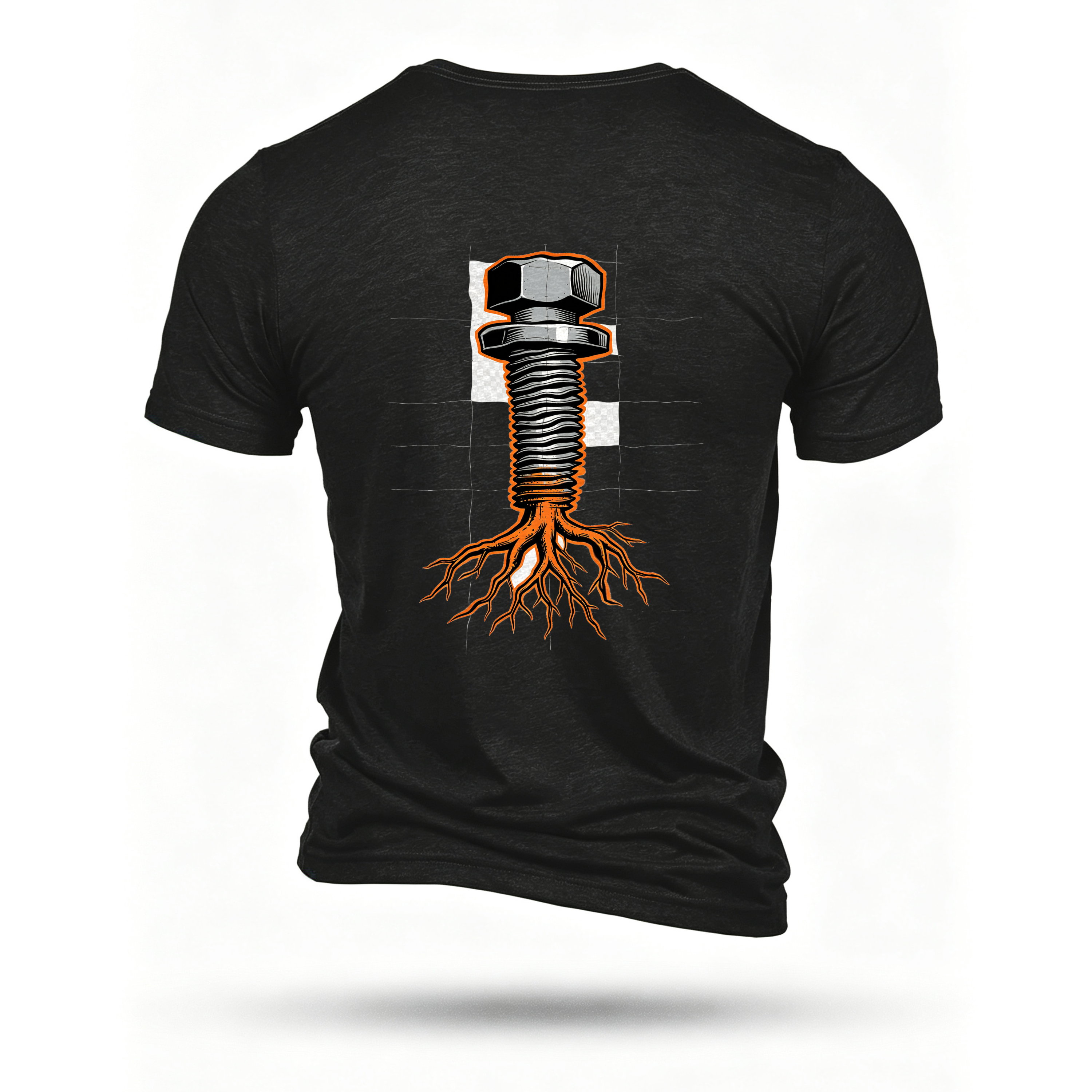 Black T-shirt, back print