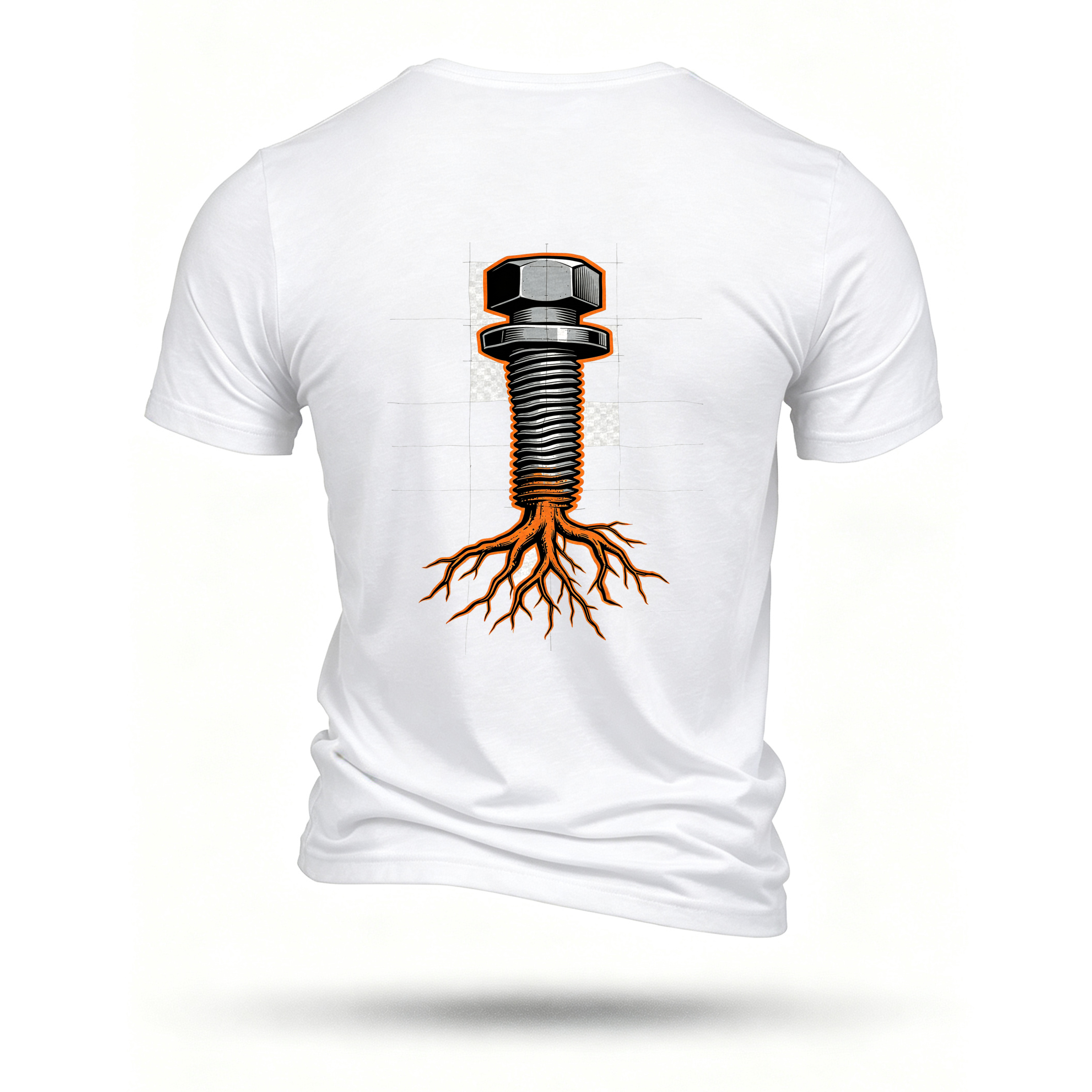 White T-shirt, back print