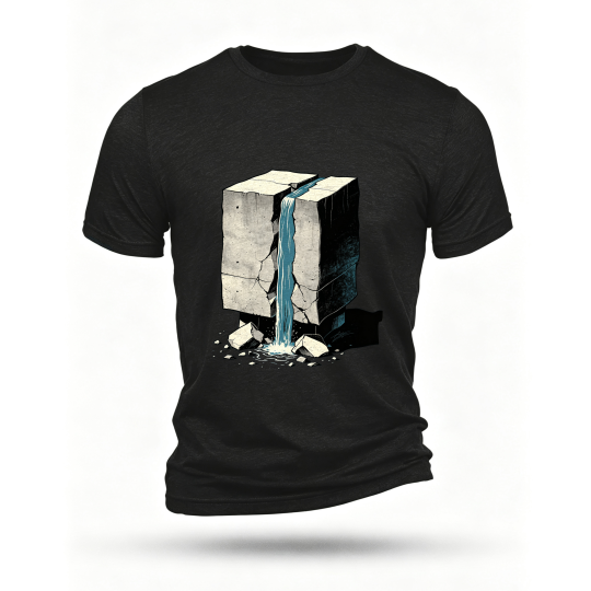 Black T-shirt, front print