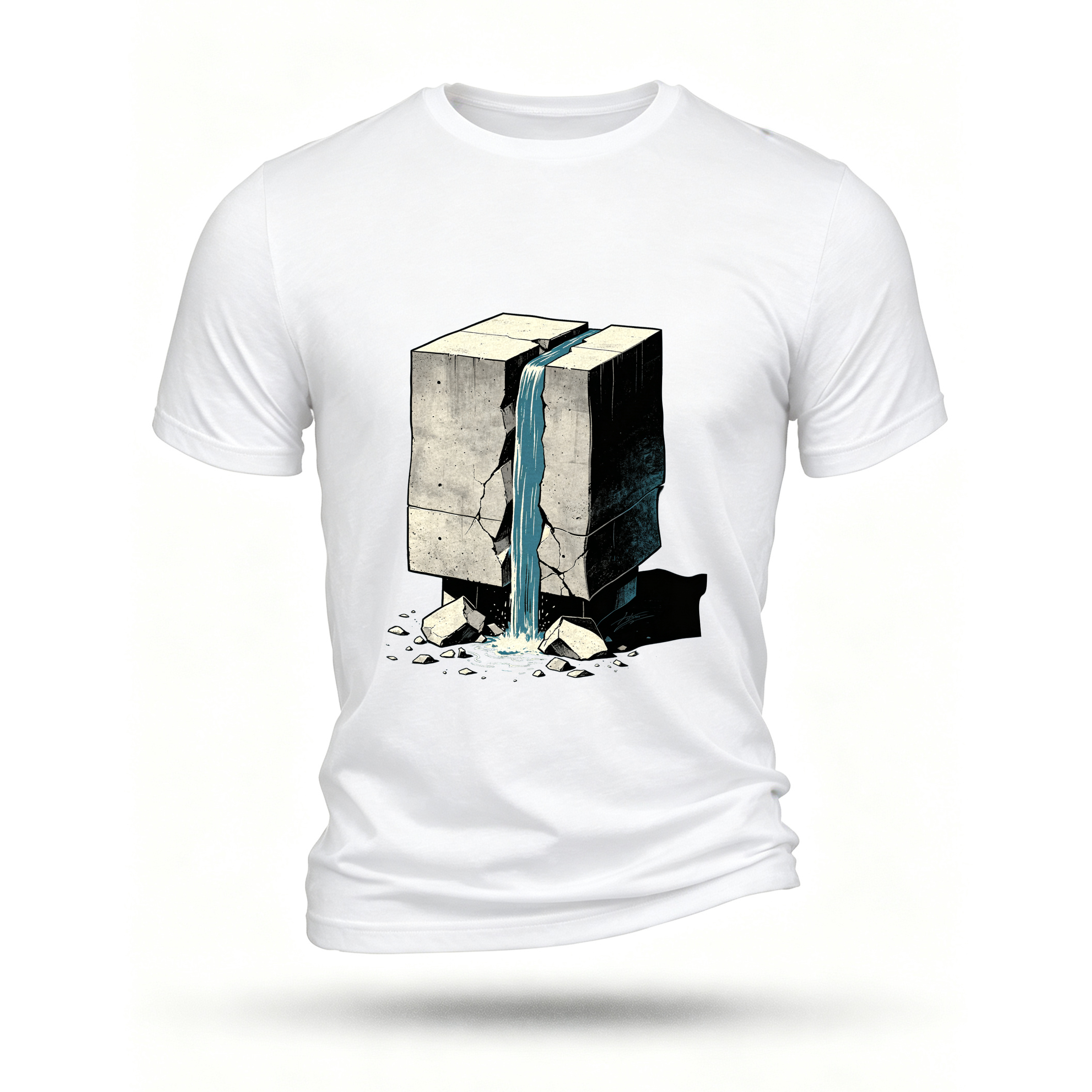 White T-shirt, front print