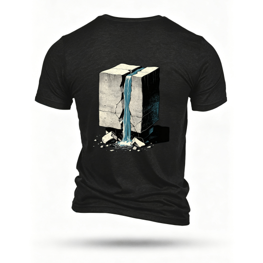 Black T-shirt, back print