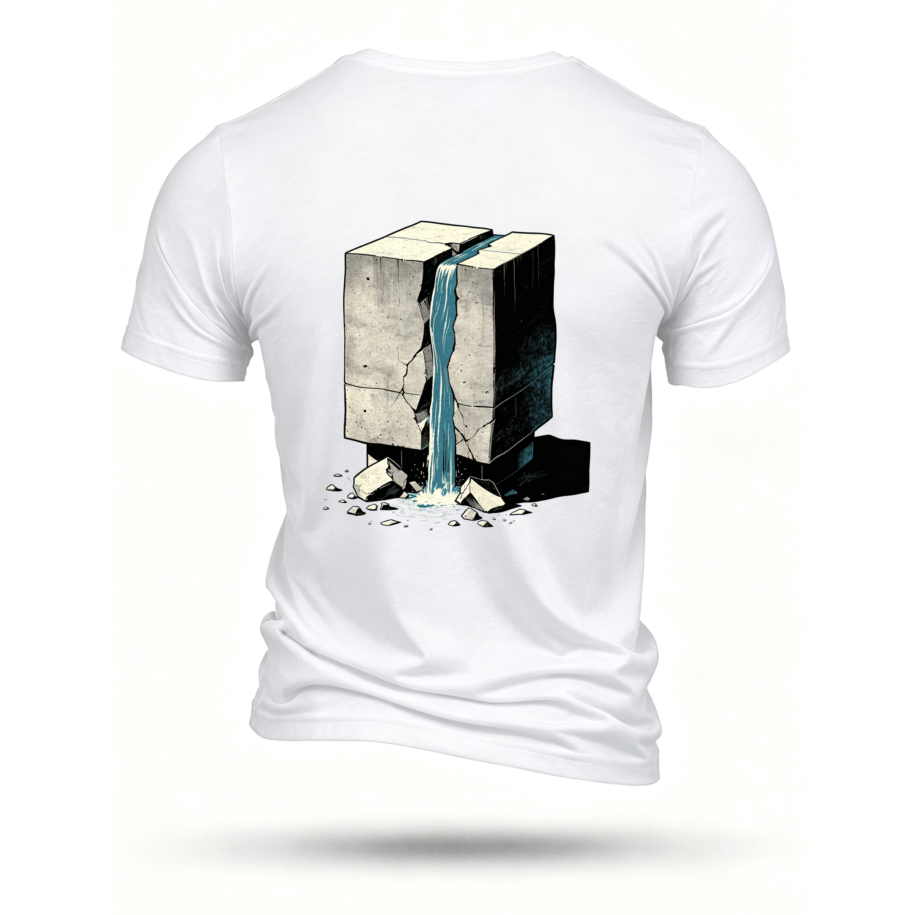 White T-shirt, back print