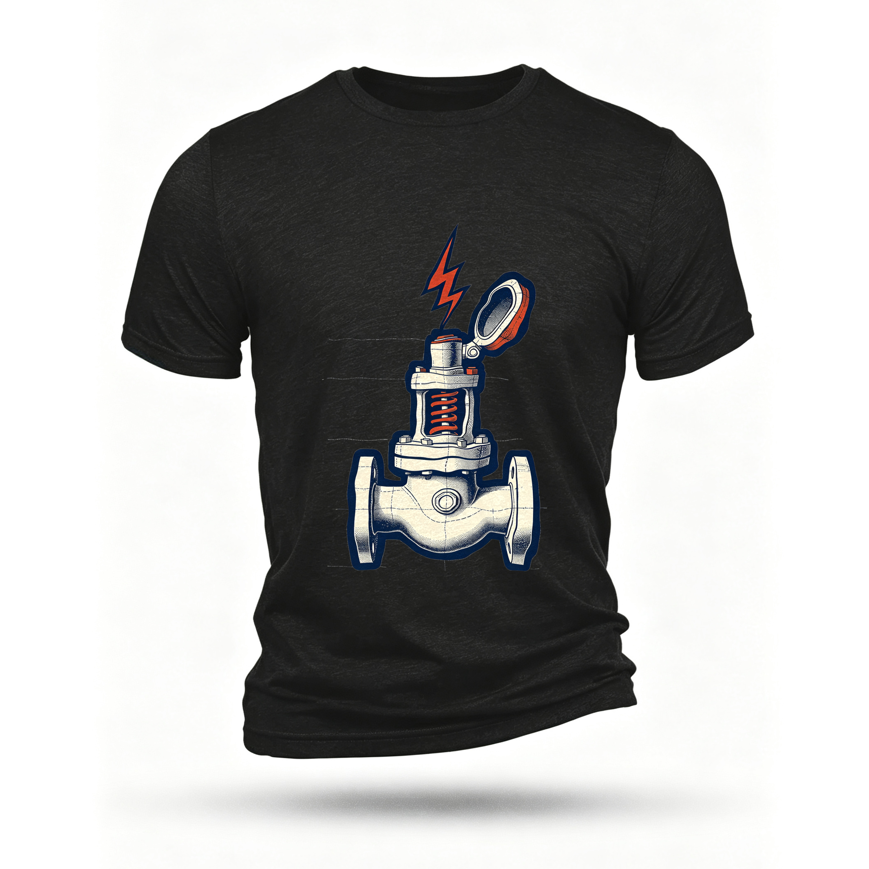 Black T-shirt, front print