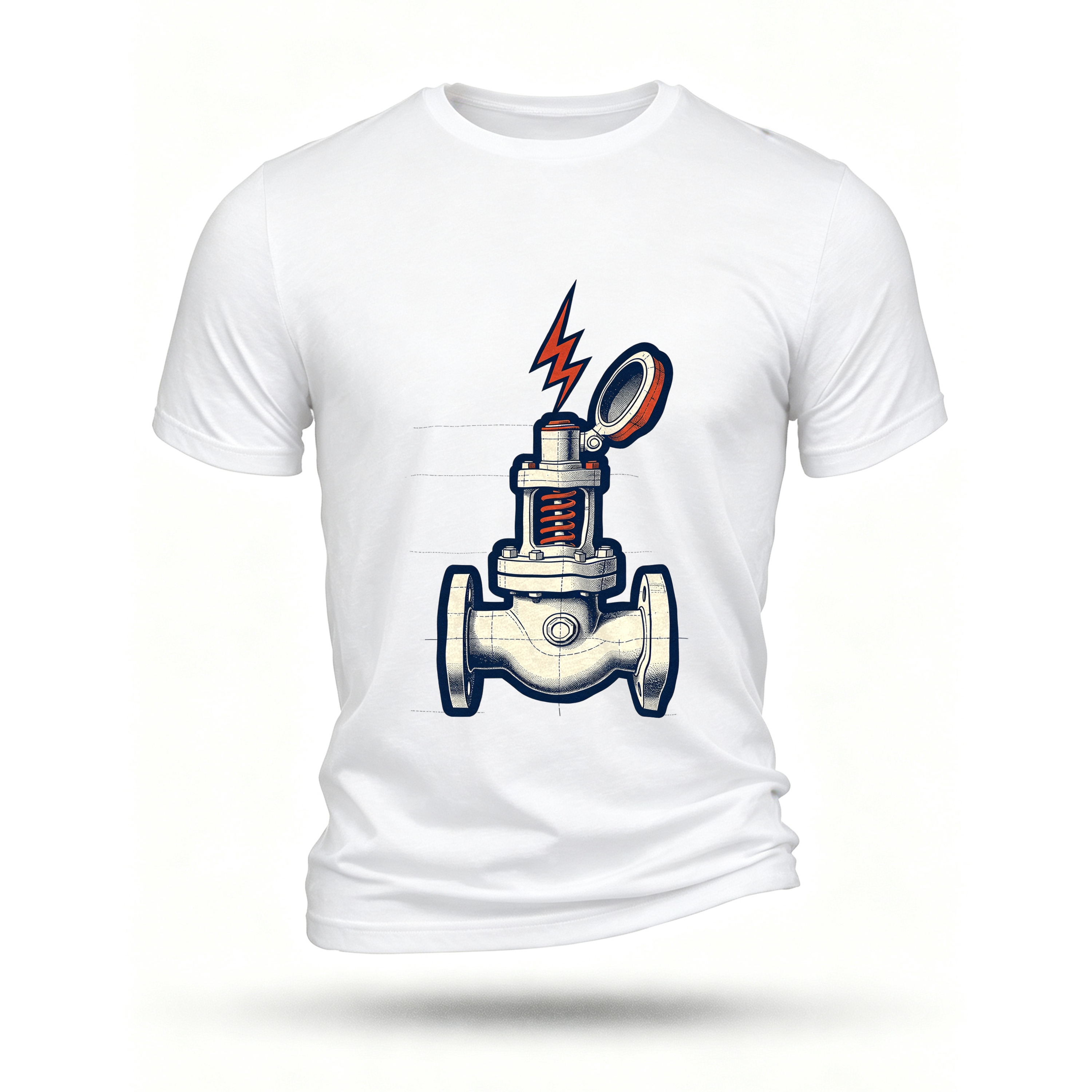White T-shirt, front print