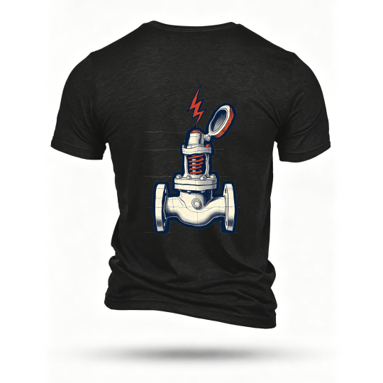 Black T-shirt, back print