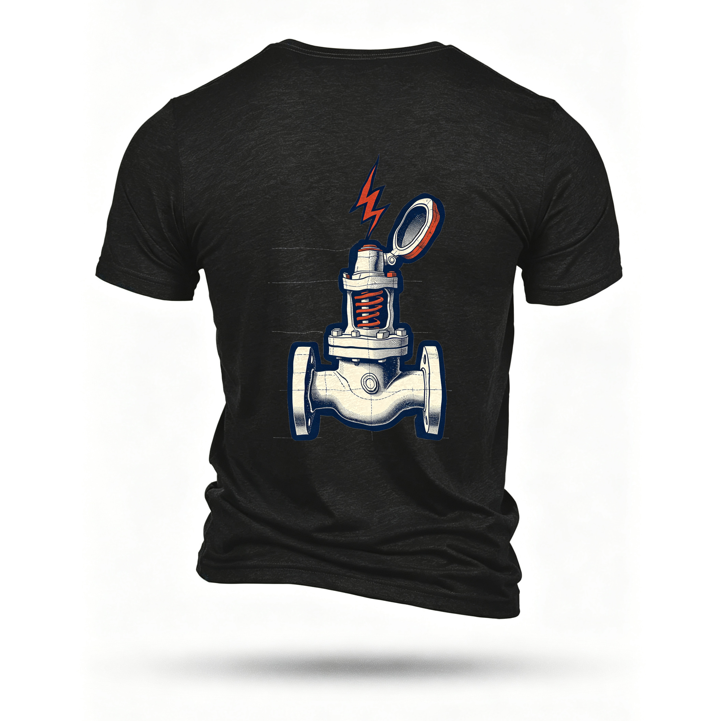 Black T-shirt, back print