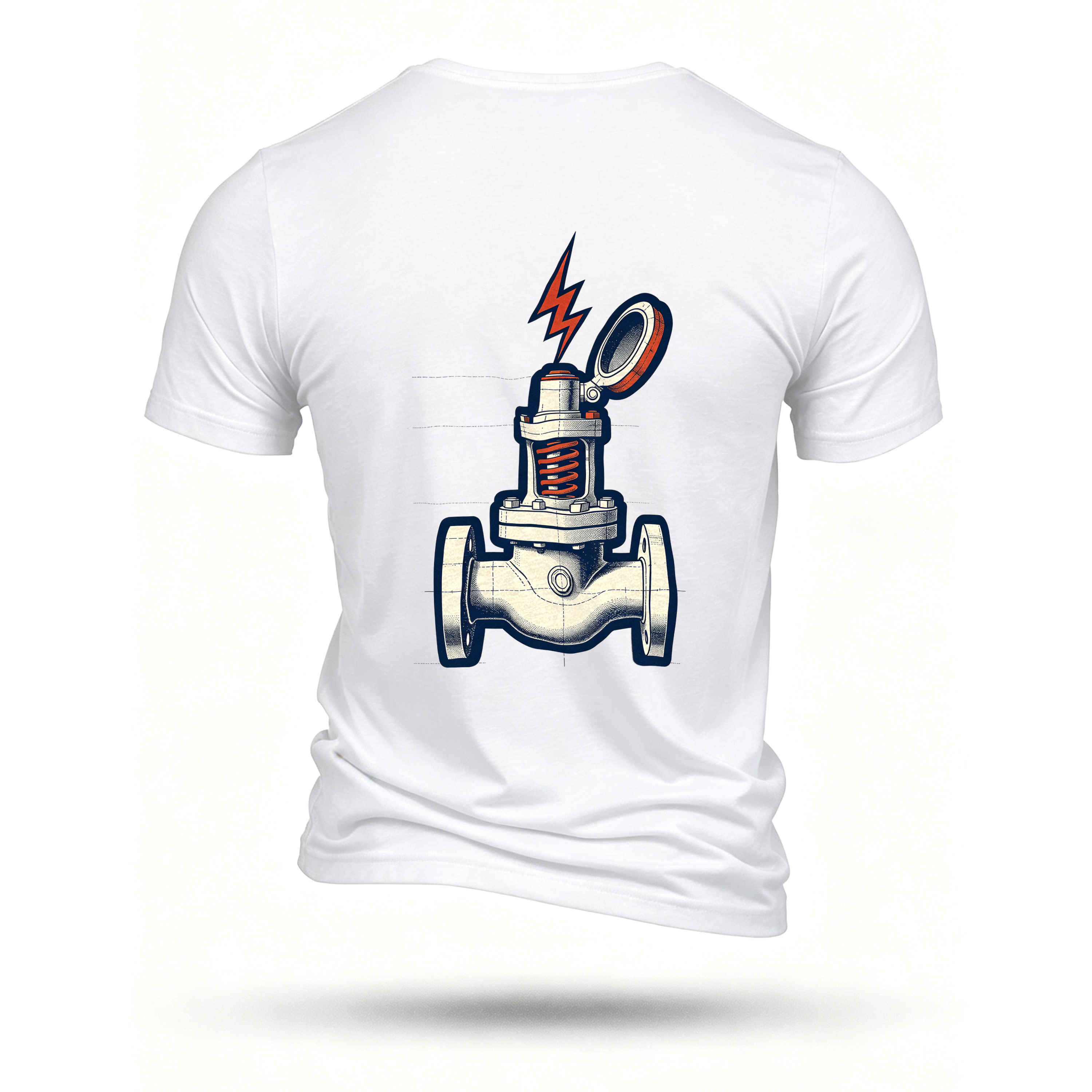 White T-shirt, back print