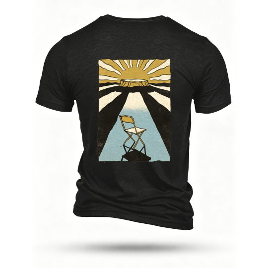 Black T-shirt, back print