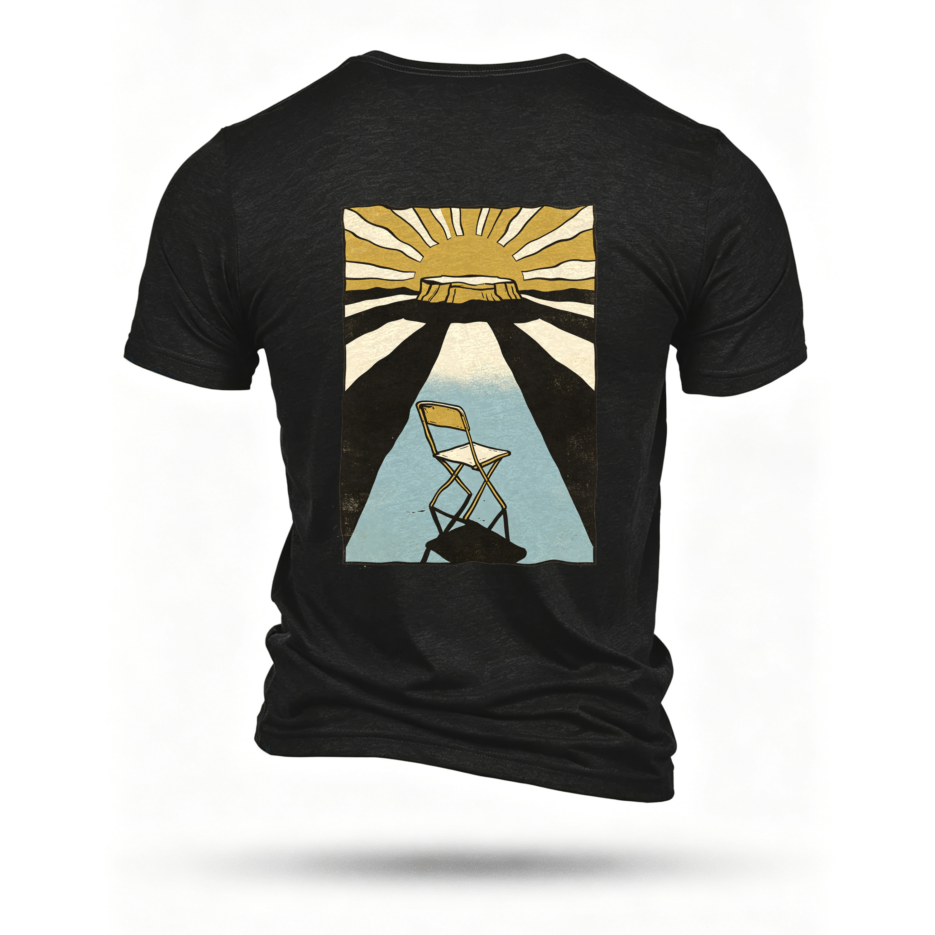 Black T-shirt, back print