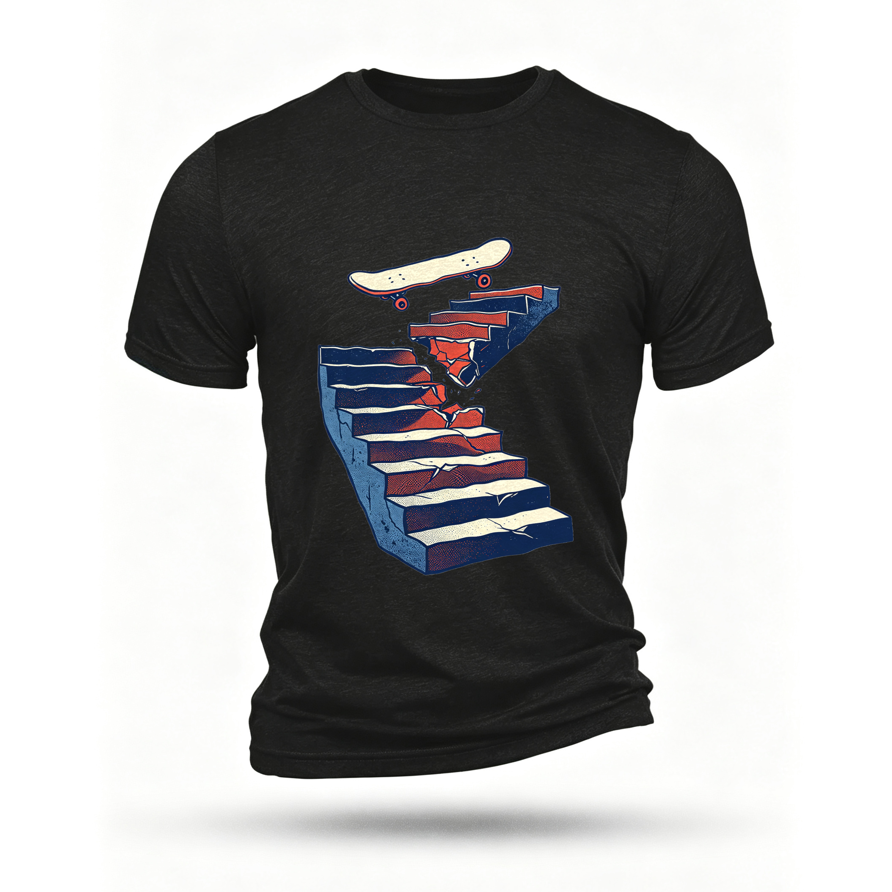 Black T-shirt, front print