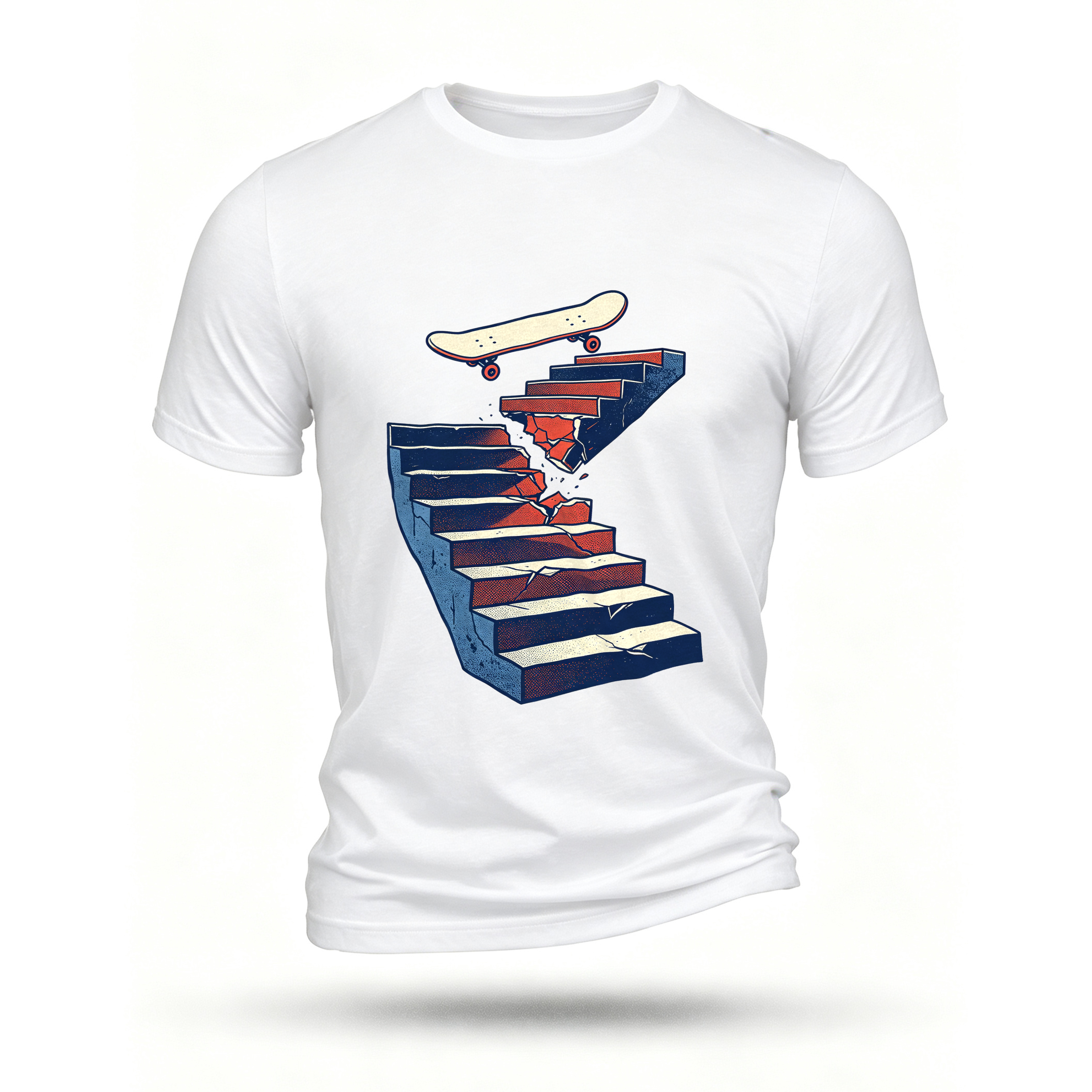 White T-shirt, front print
