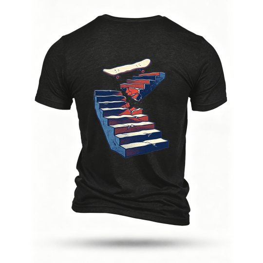 Black T-shirt, back print