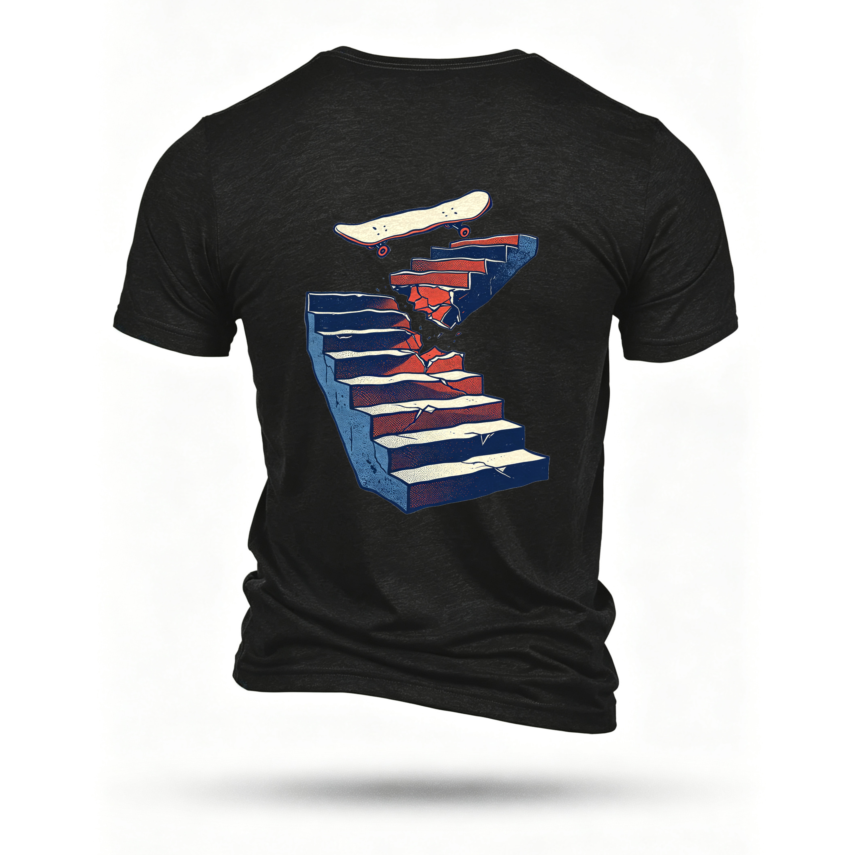 Black T-shirt, back print