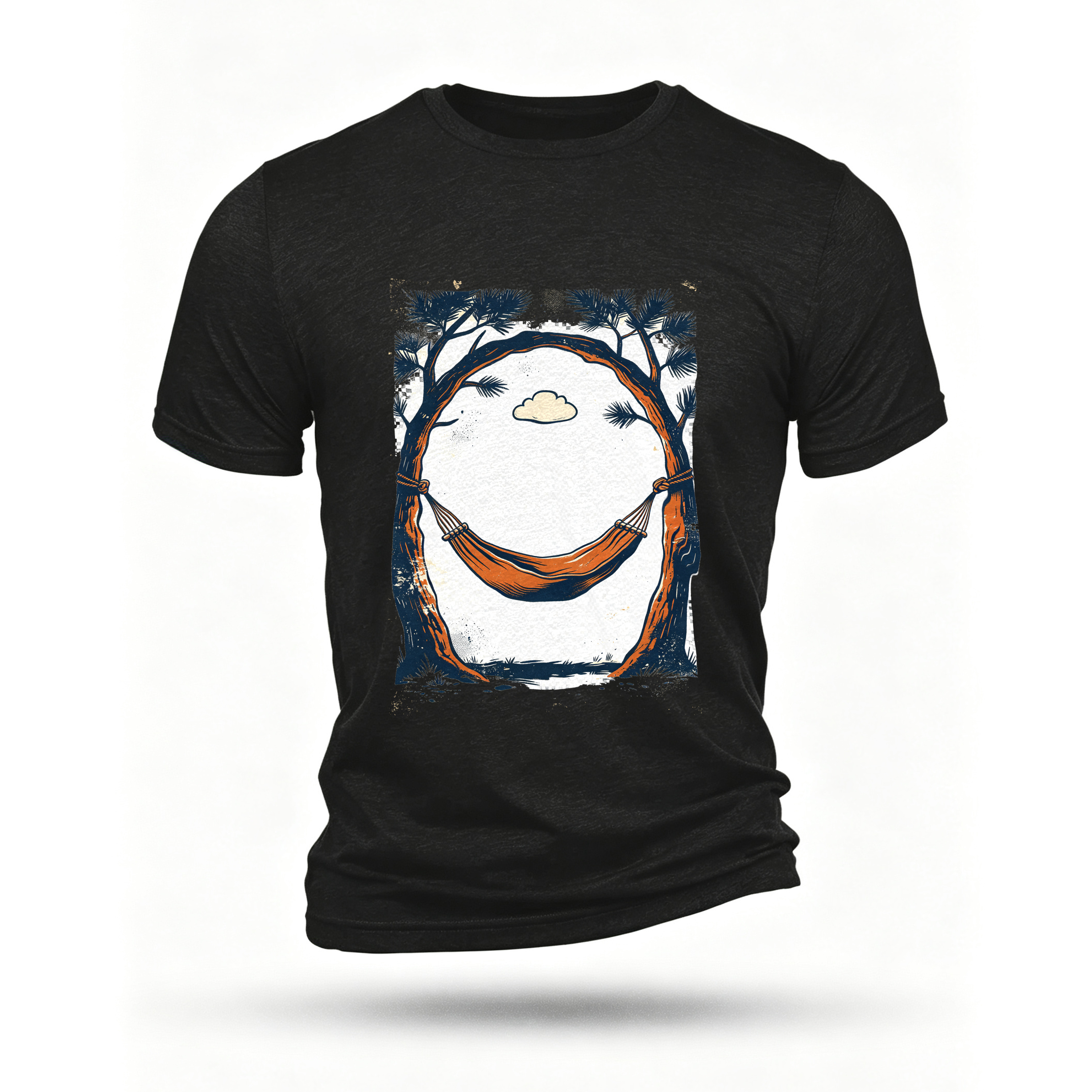 Black T-shirt, front print