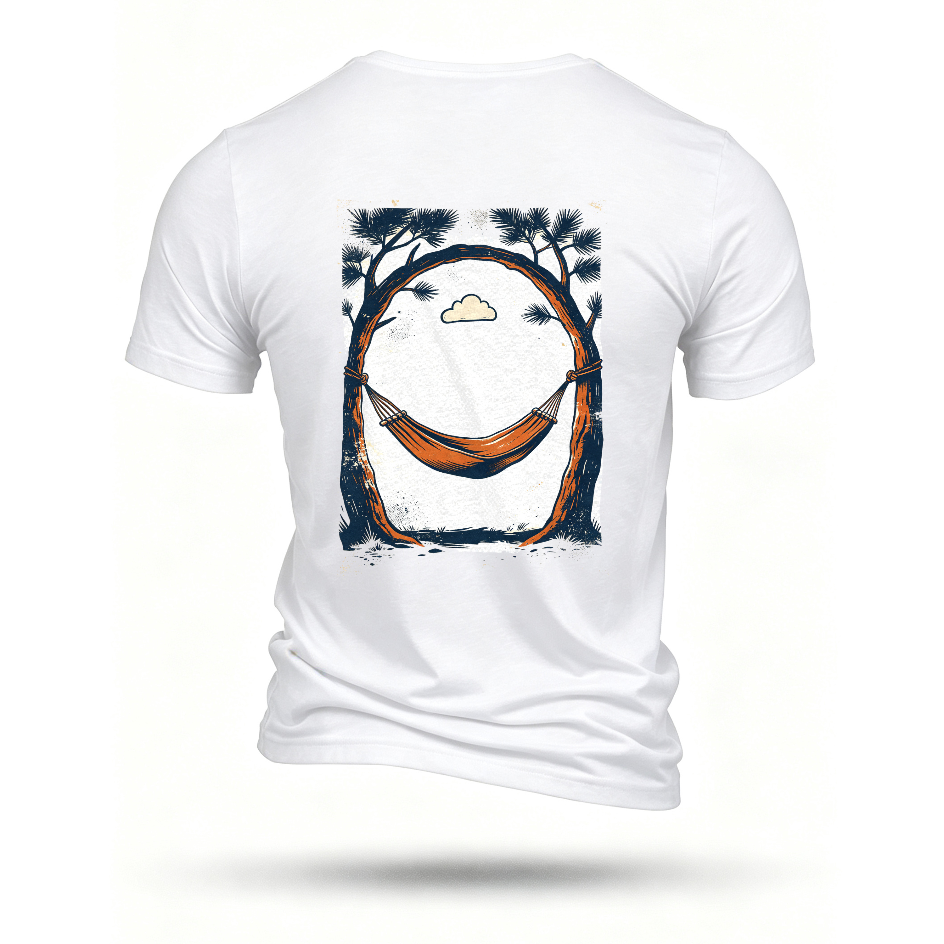 White T-shirt, back print