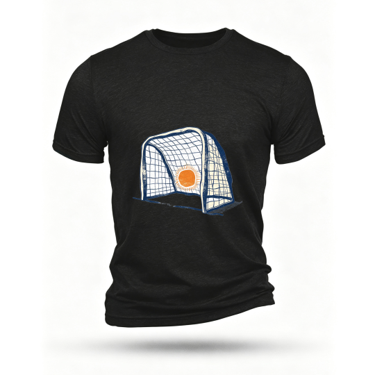 Black T-shirt, front print