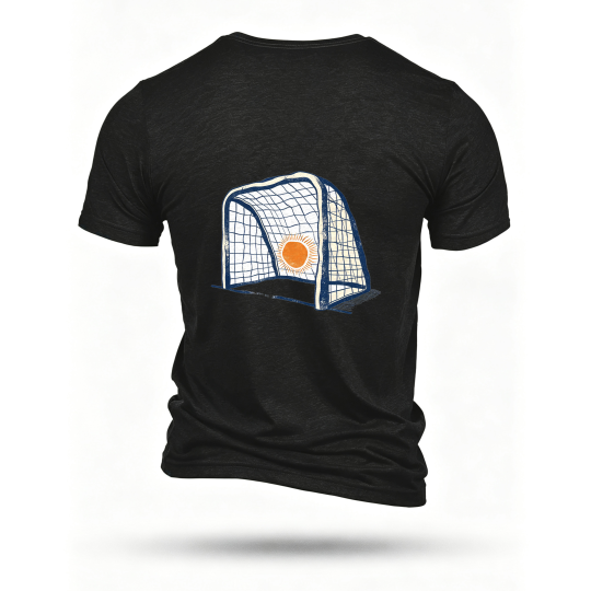 Black T-shirt, back print