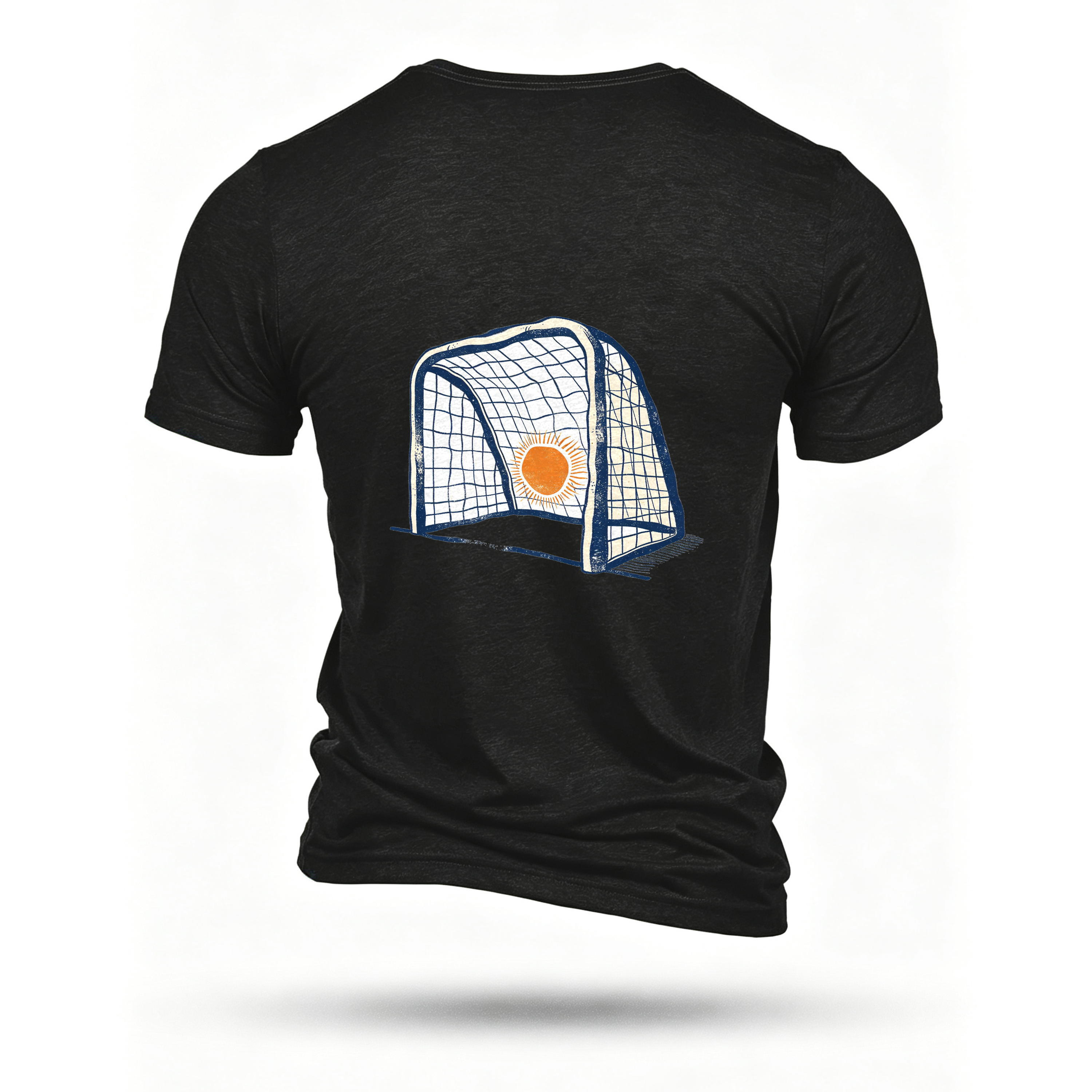 Black T-shirt, back print