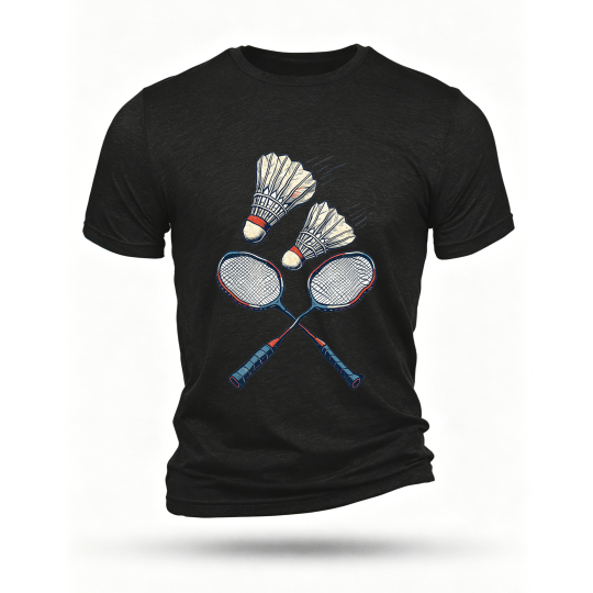 Black T-shirt, front print