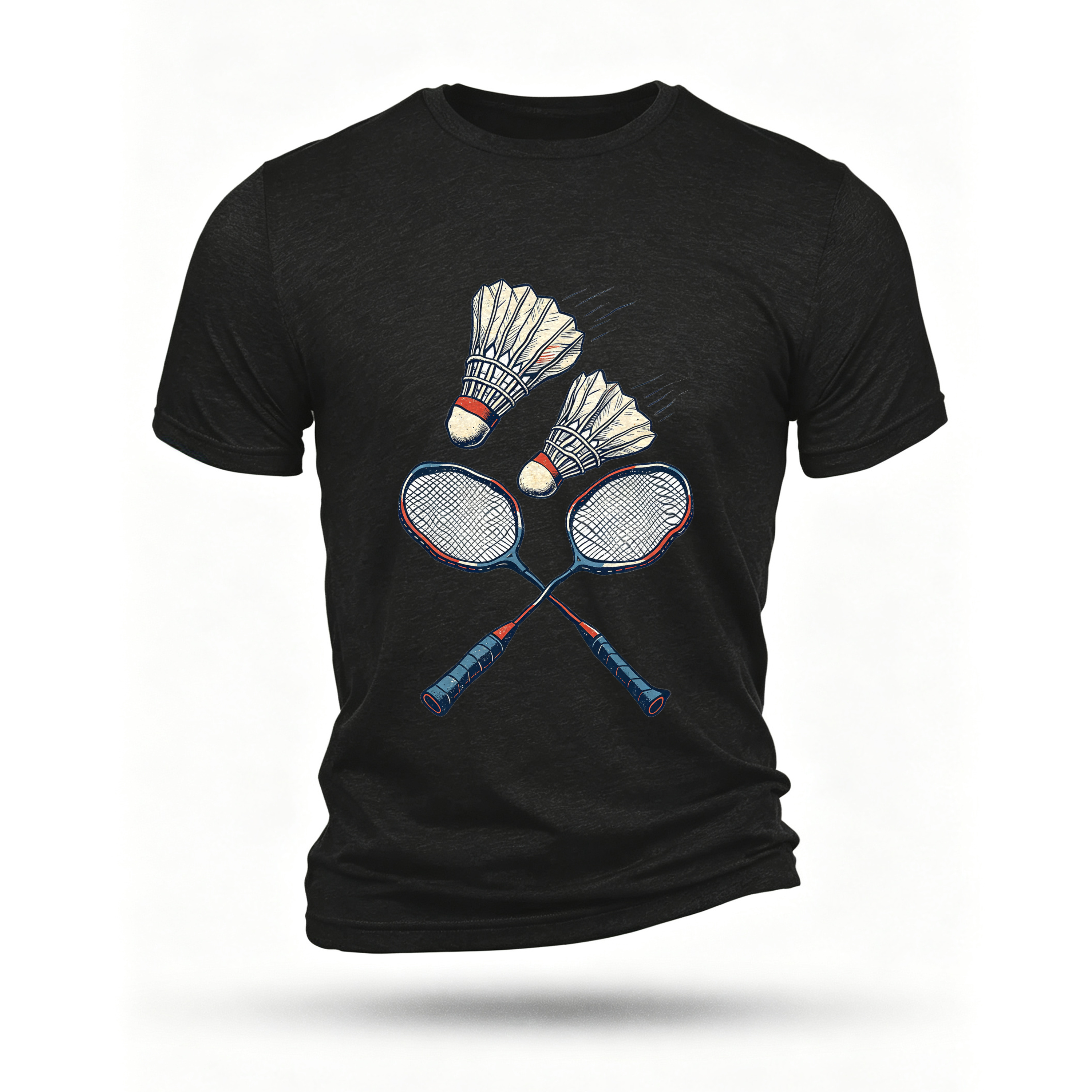Black T-shirt, front print