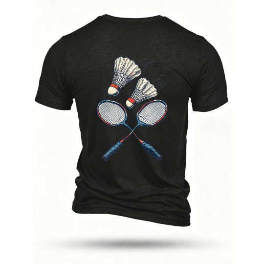 Black T-shirt, back print