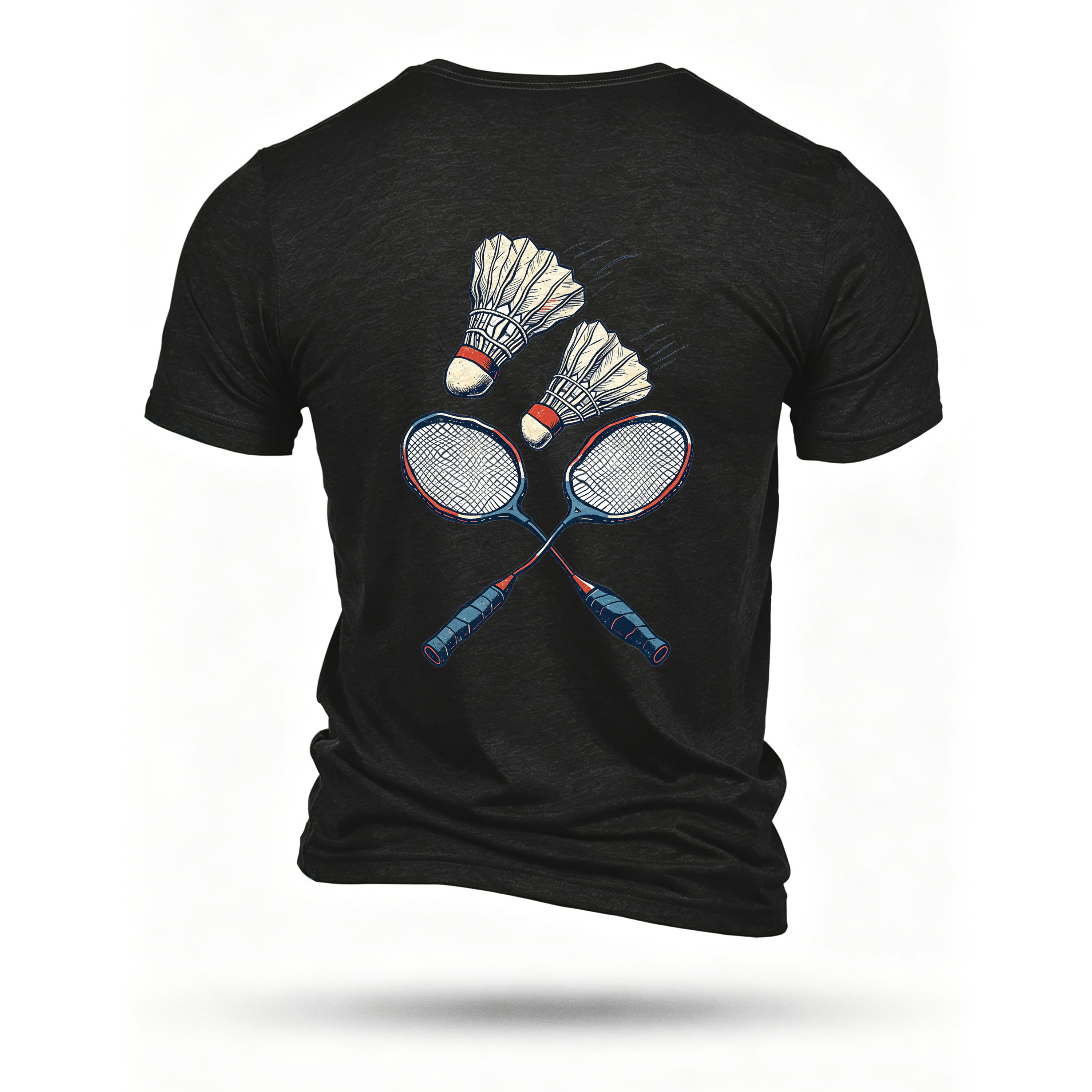 Black T-shirt, back print