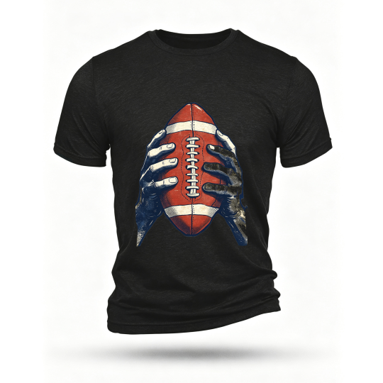Black T-shirt, front print