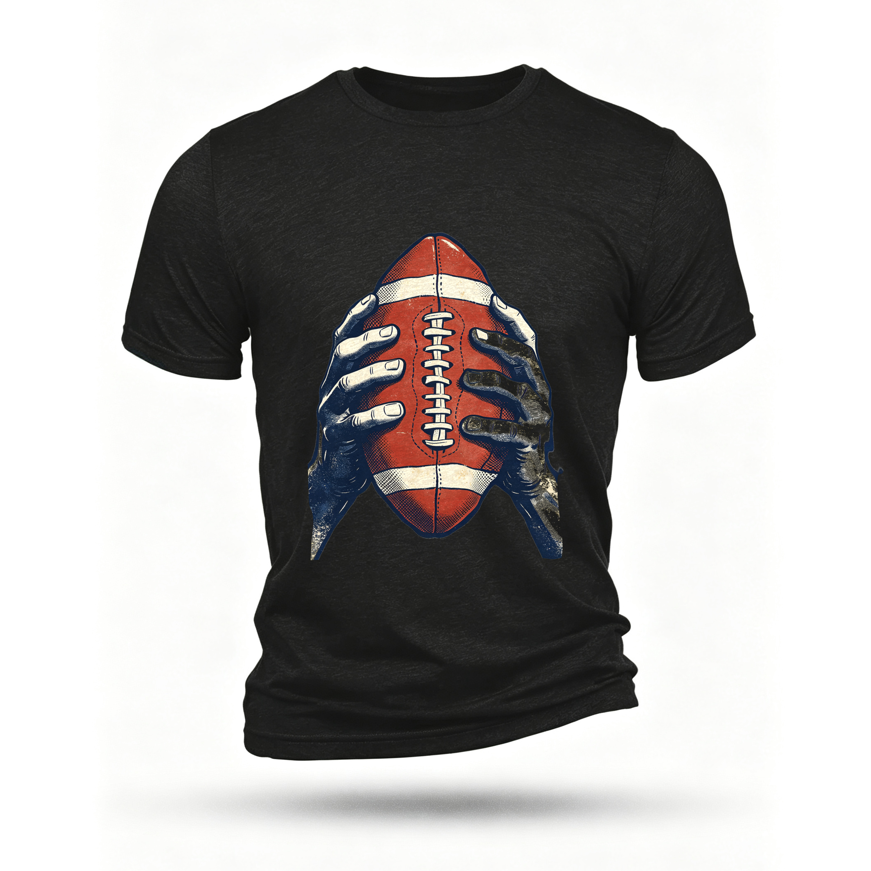 Black T-shirt, front print