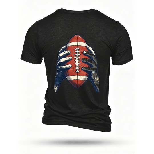 Black T-shirt, back print