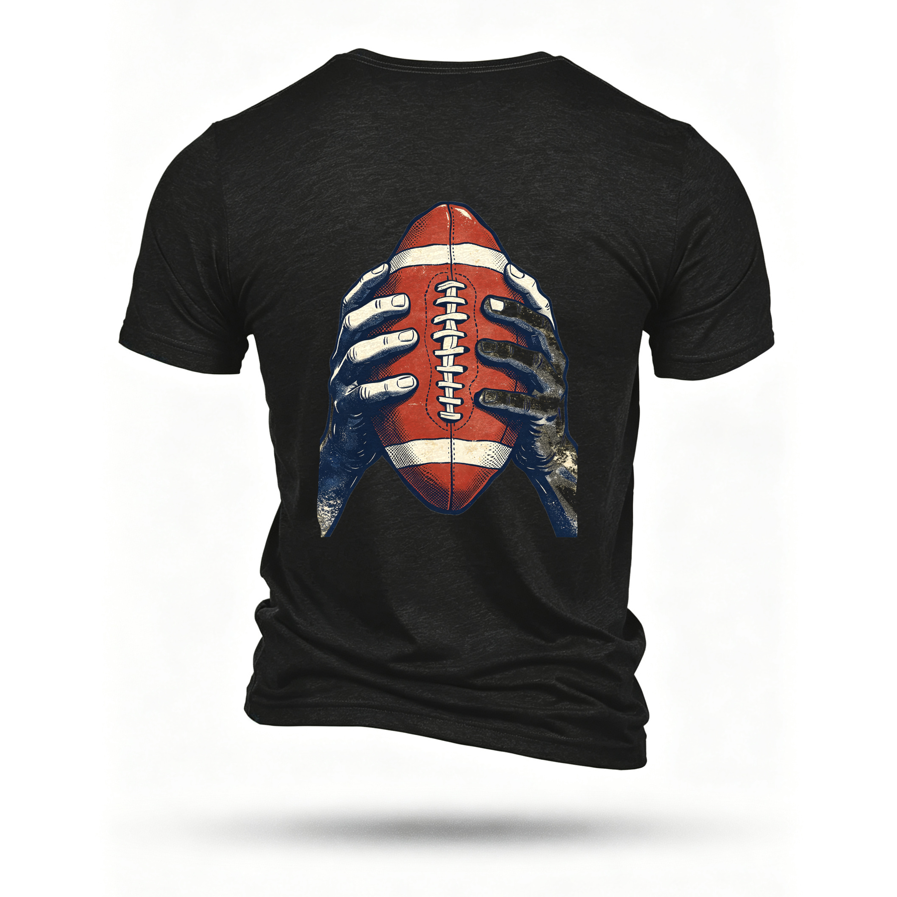 Black T-shirt, back print