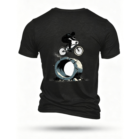 Black T-shirt, back print