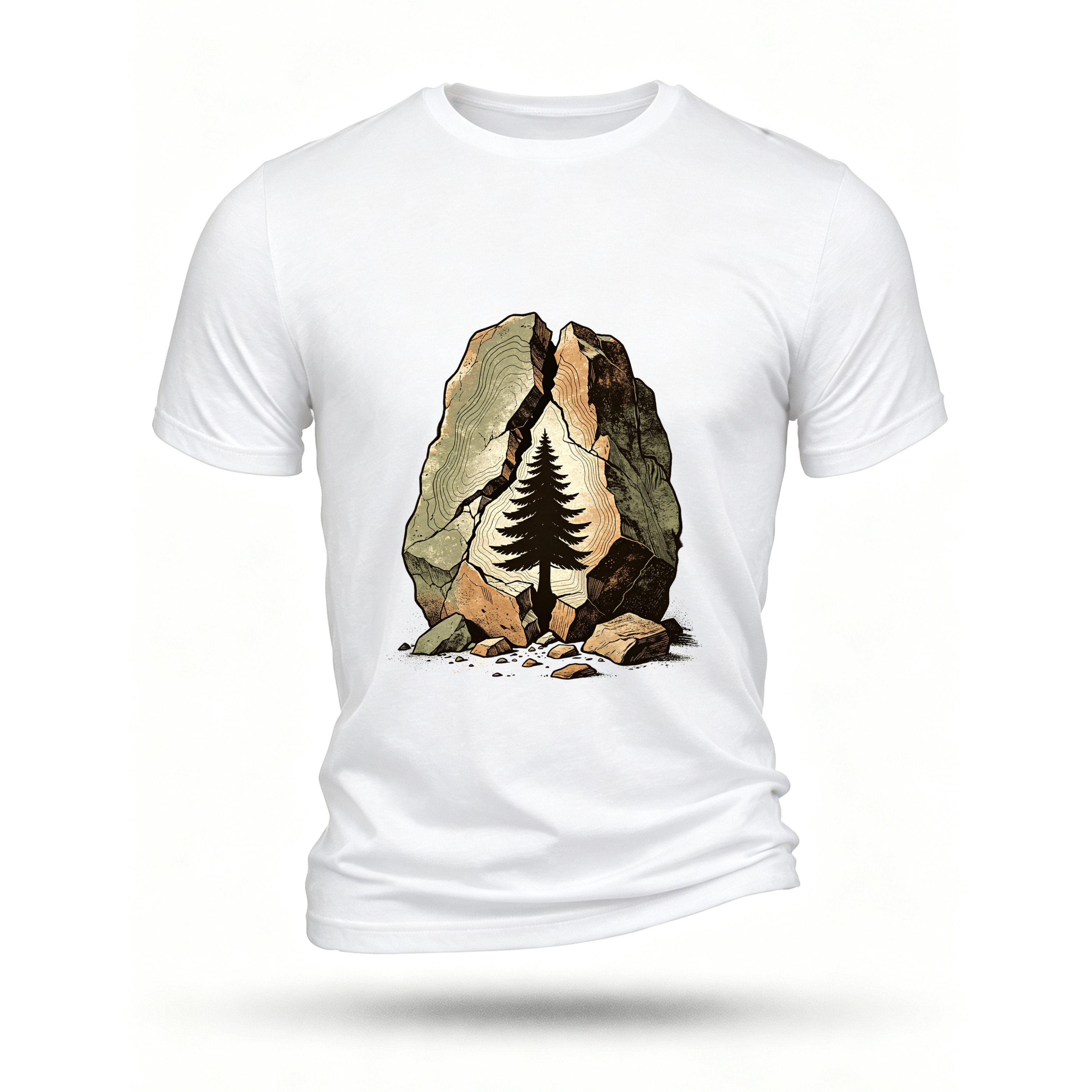 White T-shirt, front print