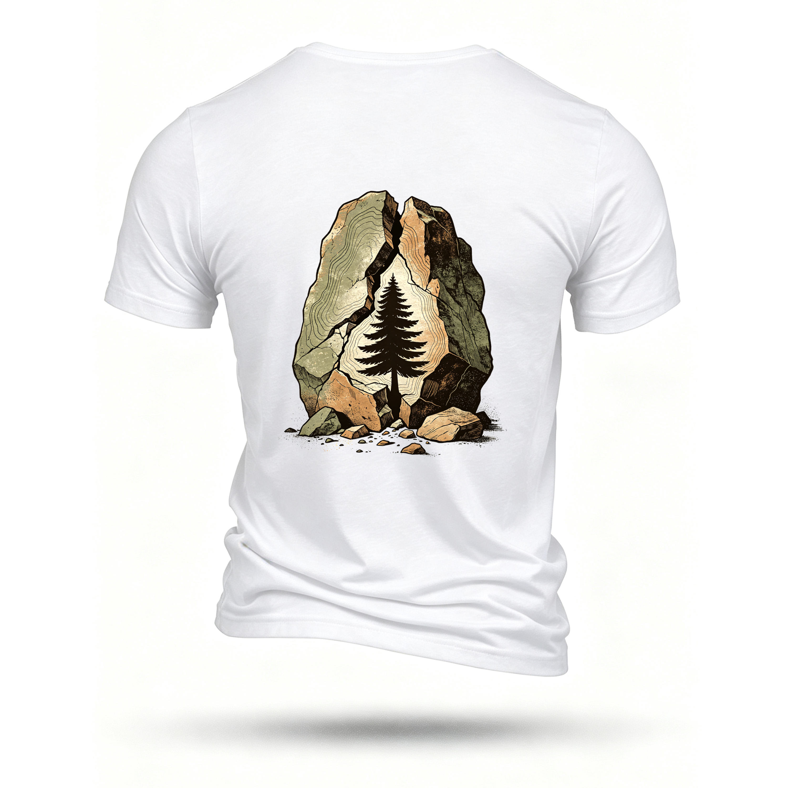 White T-shirt, back print