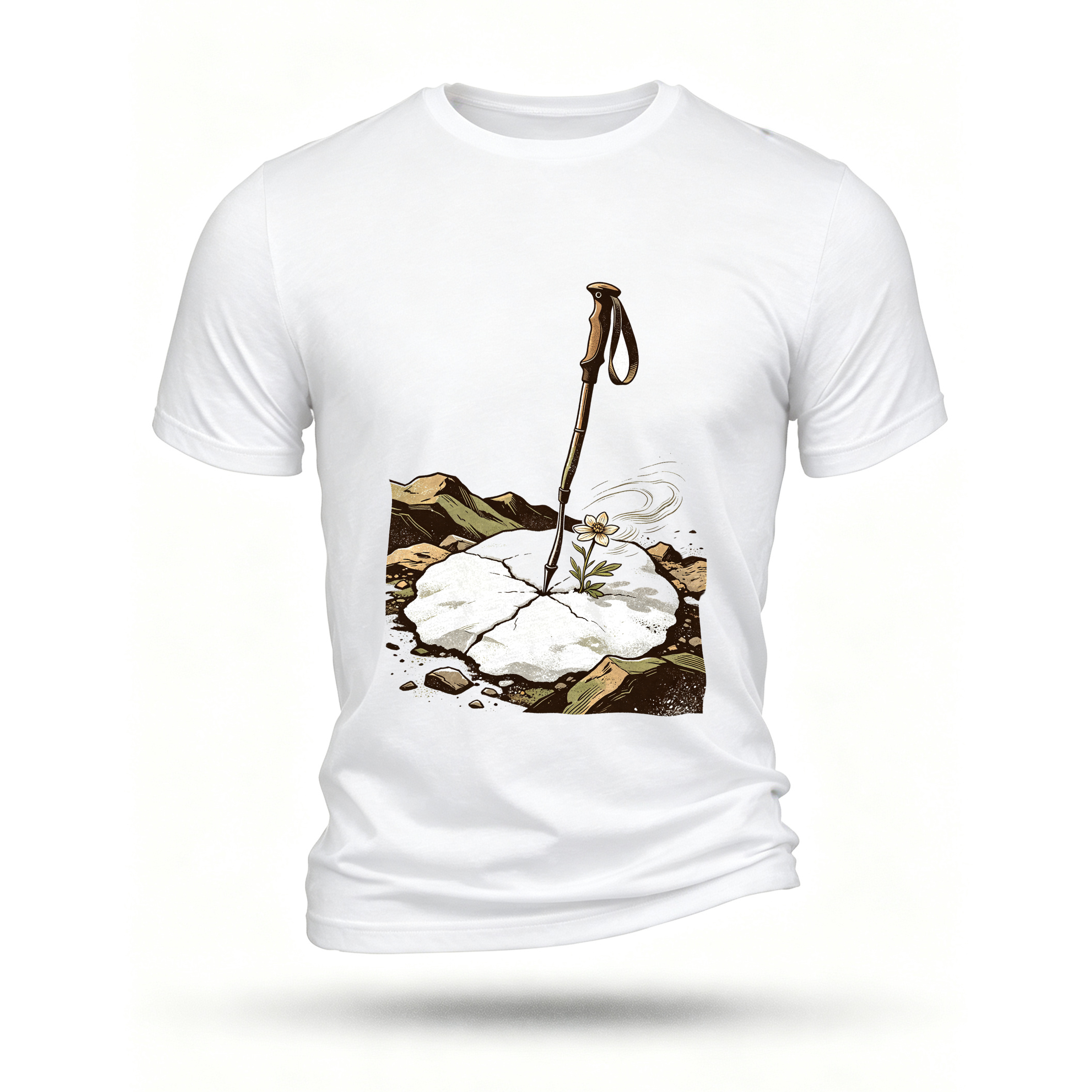 White T-shirt, front print