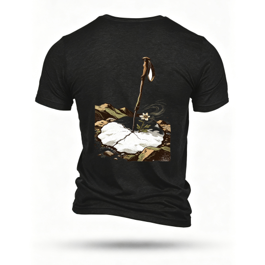 Black T-shirt, back print