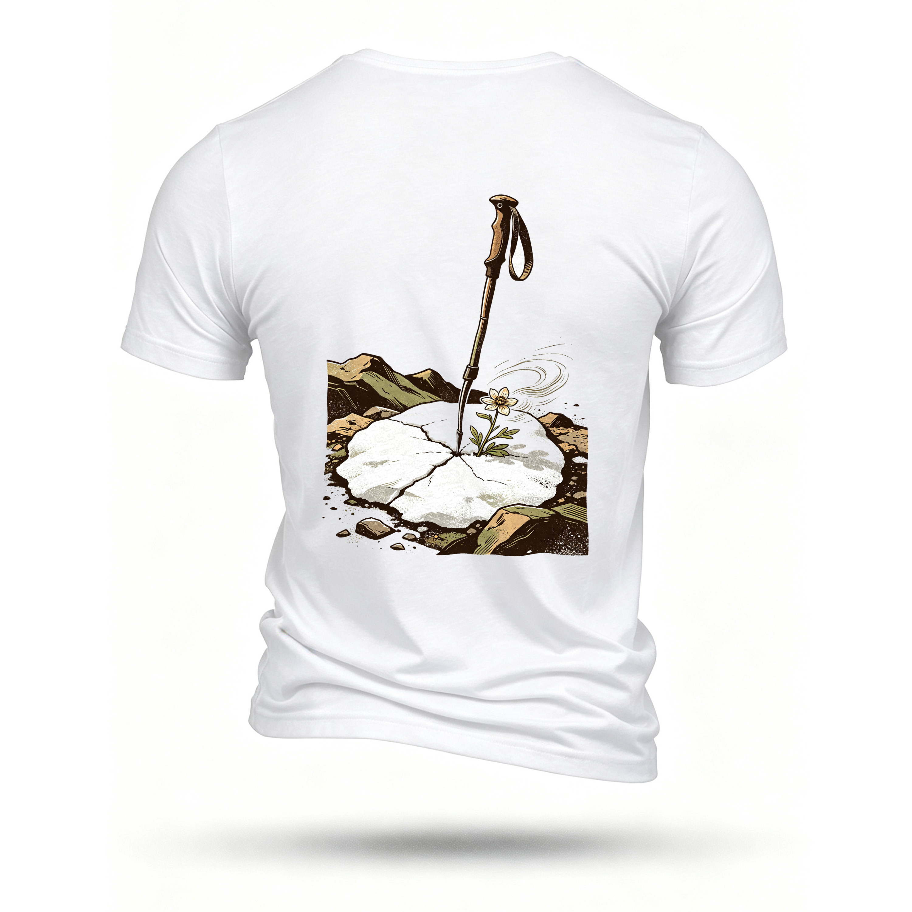 White T-shirt, back print