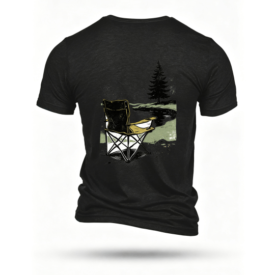 Black T-shirt, back print