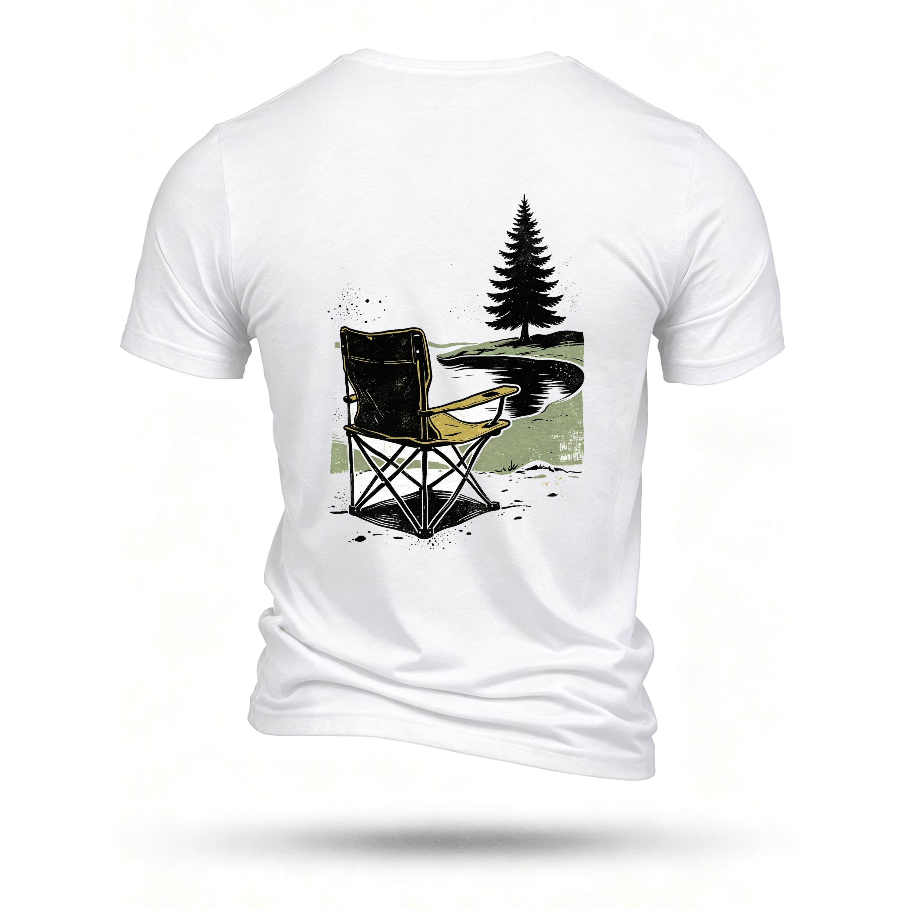 White T-shirt, back print
