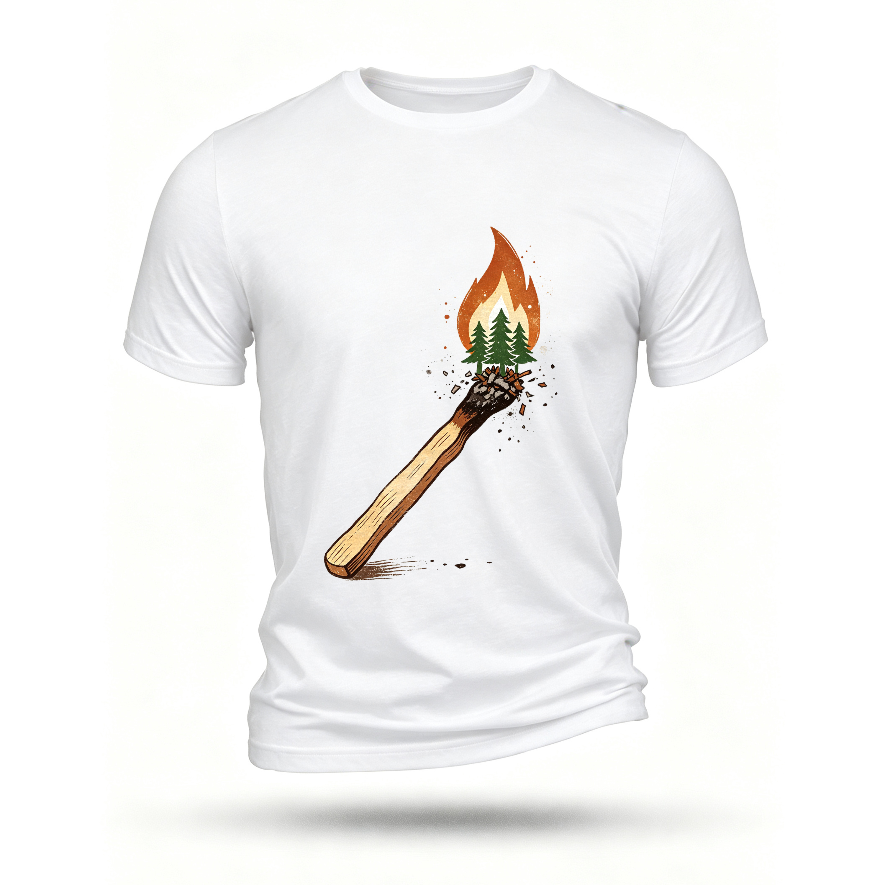 White T-shirt, front print