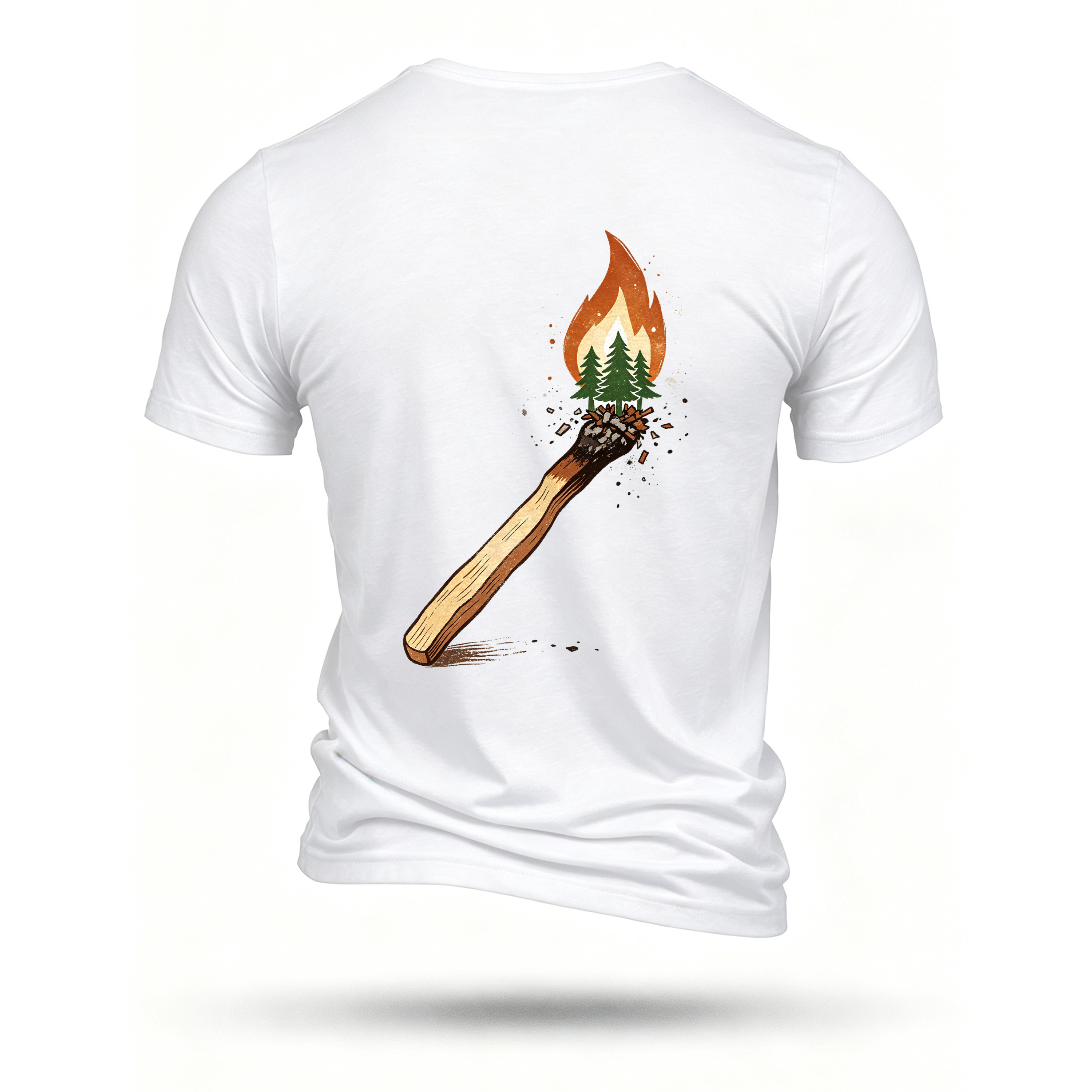 White T-shirt, back print