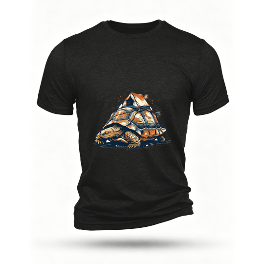 Black T-shirt, front print