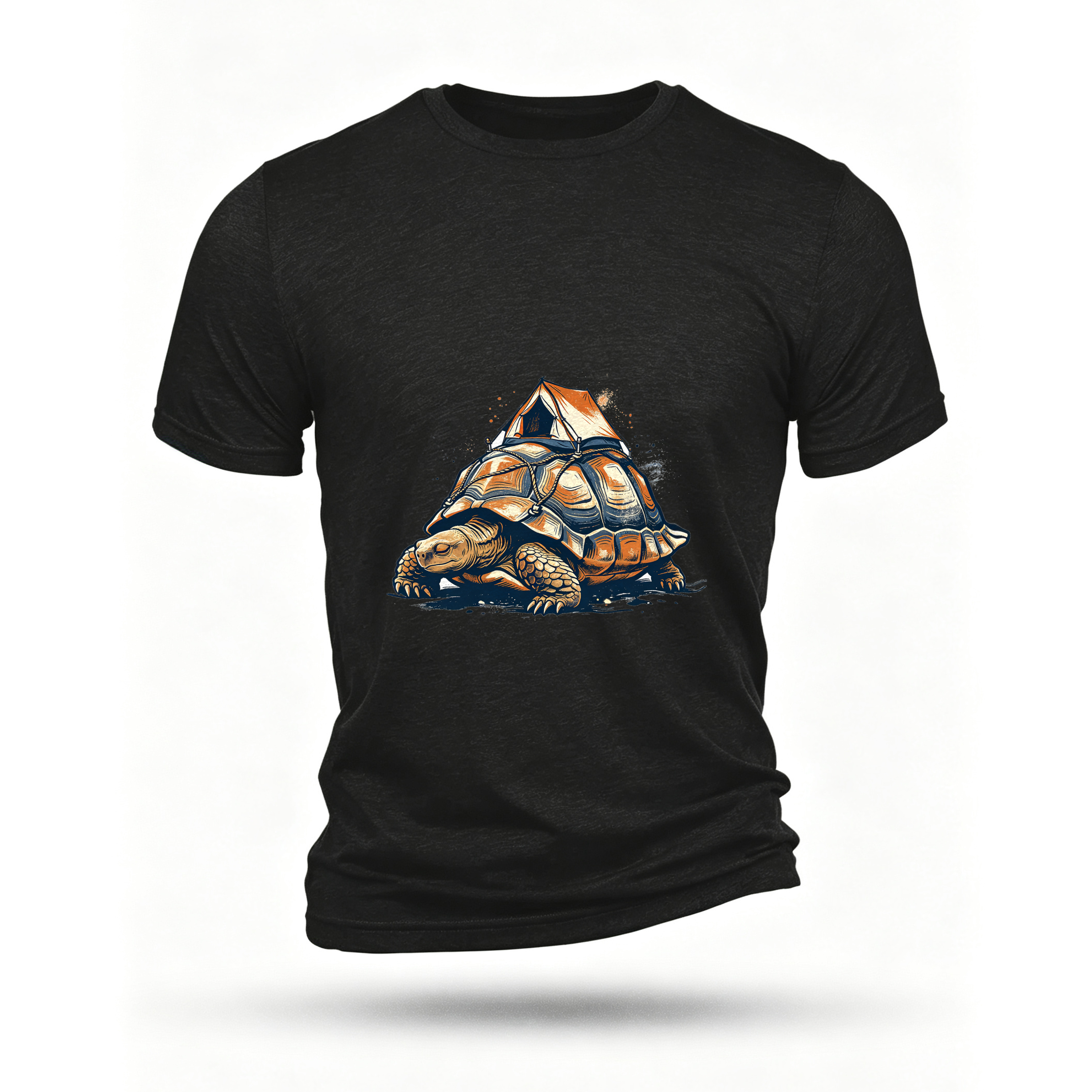 Black T-shirt, front print