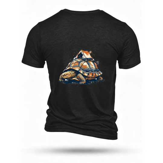 Black T-shirt, back print